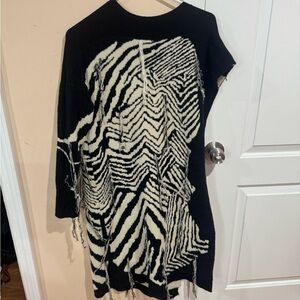 Black and White Zebra Print Sweater